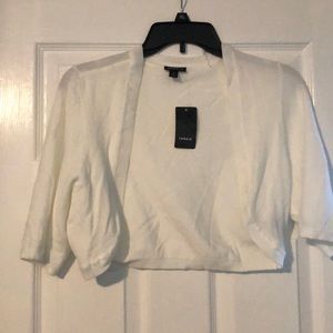 White short sleeve shrug